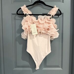 Joie Blush Ruffle Bodysuit